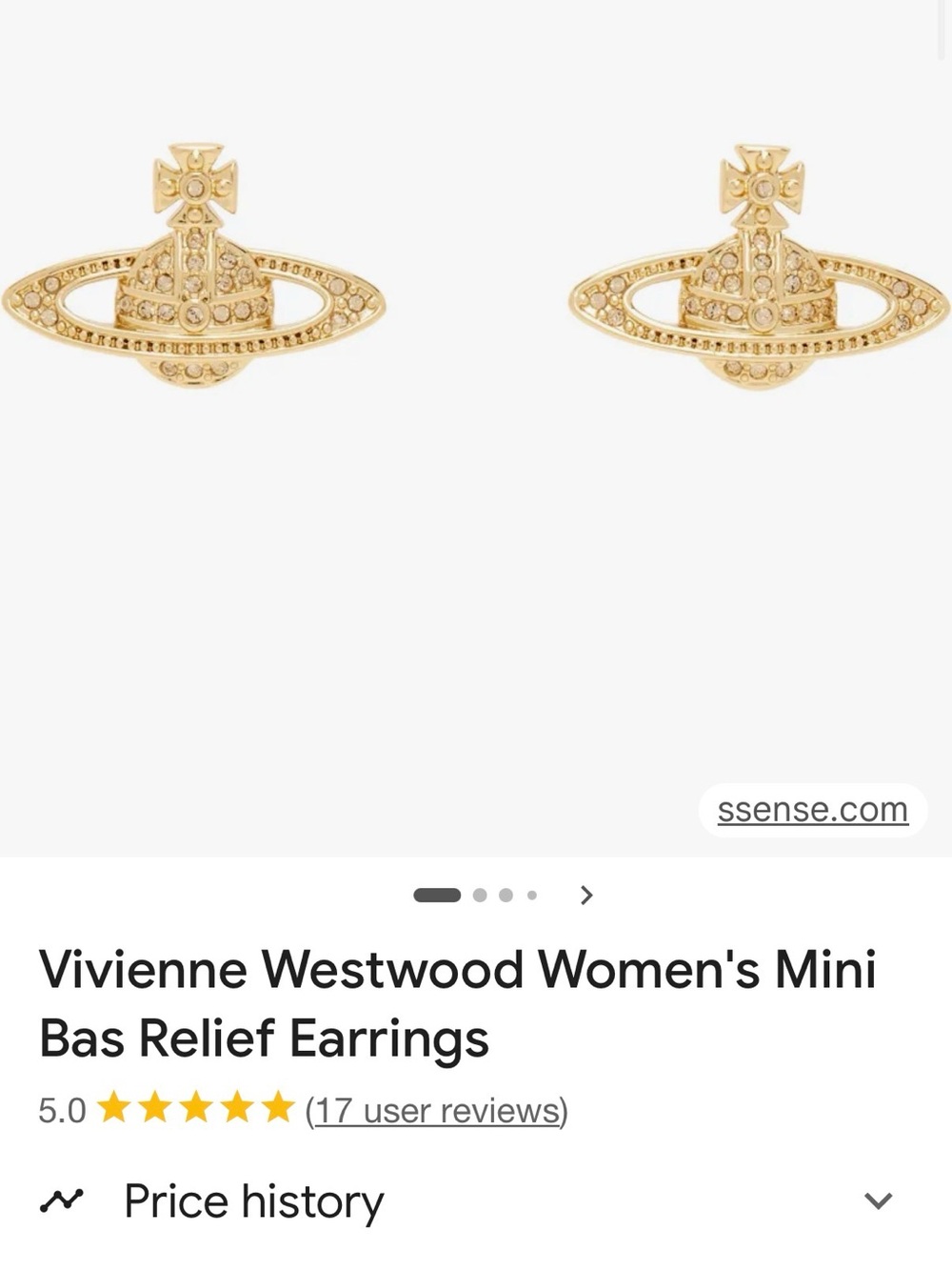 Vivienne Westwood Gold Orb Logo Stud Earrings